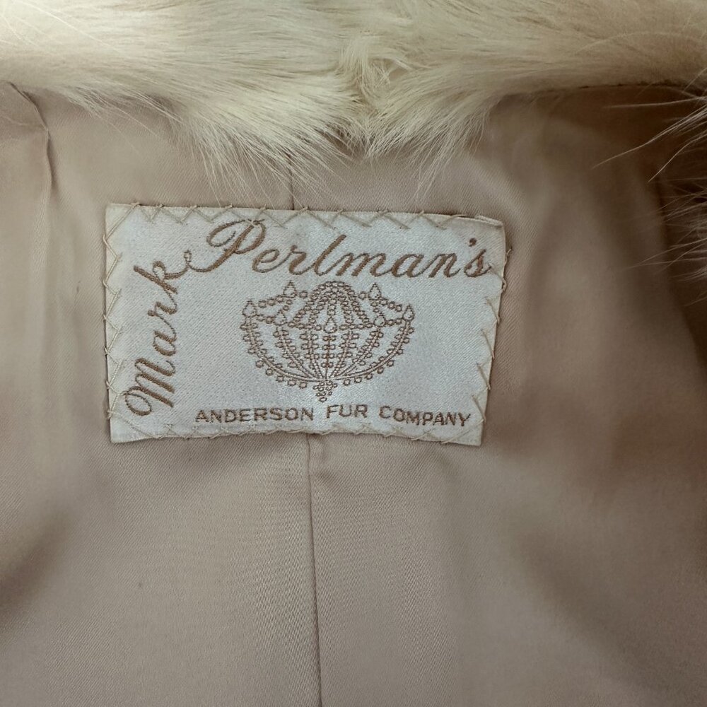 Genuine Coyote Fur Coat with Fox Trim | Vintage  – Med – Gorgeous Plush & Soft - Picture 6 of 16